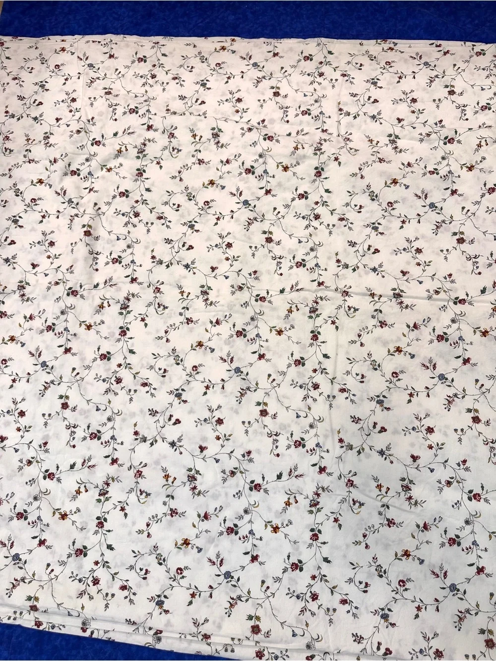 IKEA LJUSOGA Queen Duvet Cover 2 Pillowcases Set Red White Floral Cotton